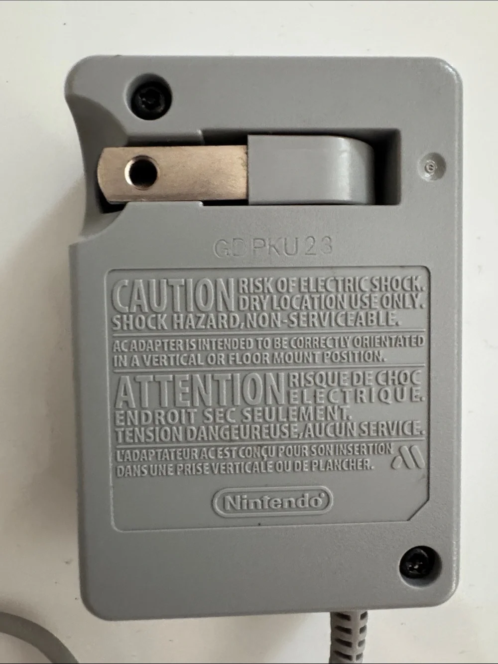 Nintendo Gray AC Power Adapter Charger for Consoles